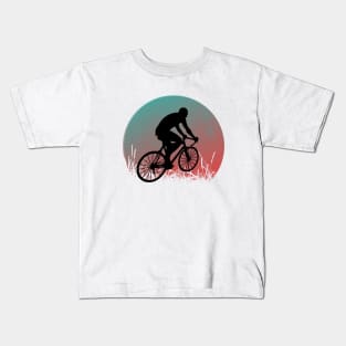 Cycling Retro Vintage Sunset Style Kids T-Shirt